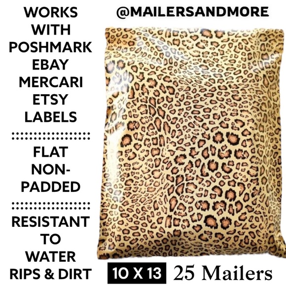Other - 25 10X13 Poly Mailers Leopard PRICE IS FIRM